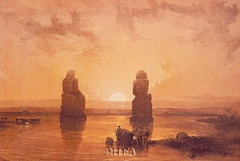 Framed Statues of Memnon at Thebes Print