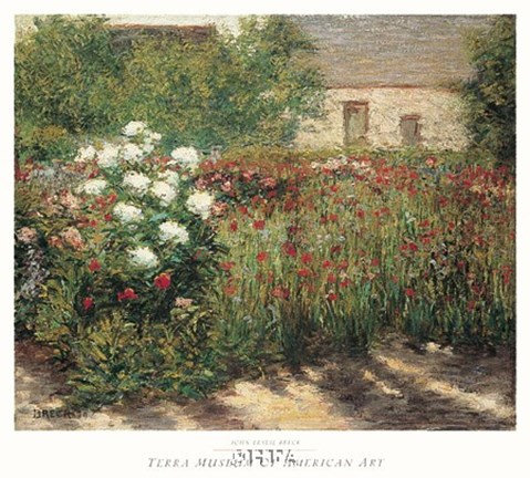 Framed Garden at Giverny, c. 1890 Print