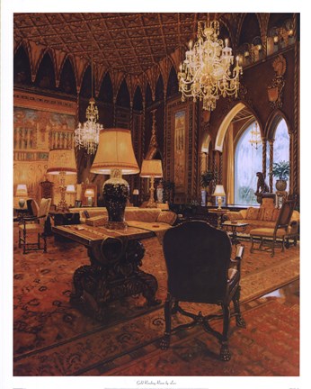 Framed Gold Reading Room Print