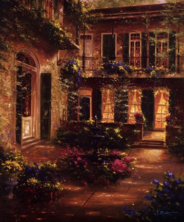 Framed Spring Courtyard II Print