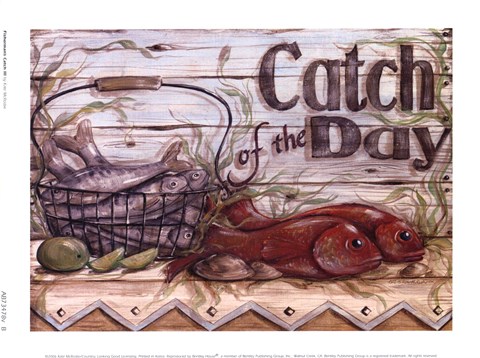 Framed Fisherman&#39;s Catch III Print
