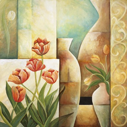 Framed Contempo Tulips III Print