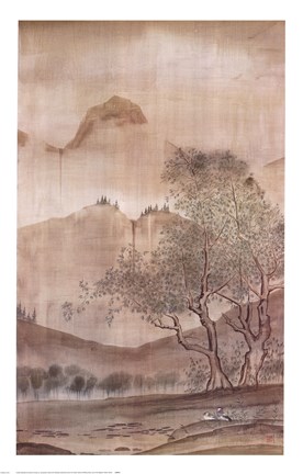 Framed Land of the Pagoda II Print