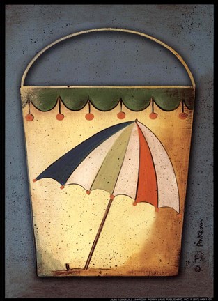 Framed Umbrella Bucket Print