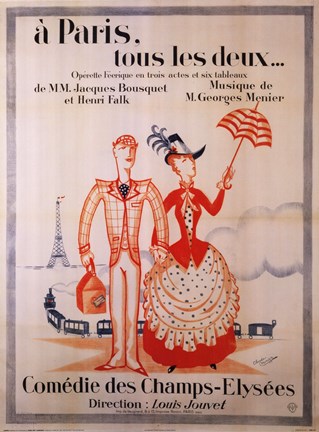 Framed Comedia Des Champs Elysees Print