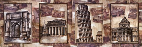 Framed Old World Italy Print