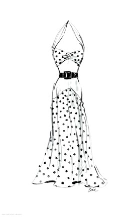 Framed Dress in Polka Dots Print