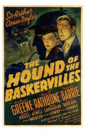 Framed Hound of the Baskervilles Greene Rathborne &amp; Barrie Print