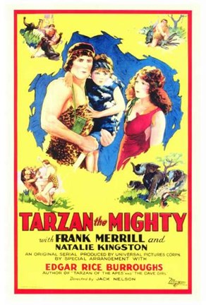 Framed Tarzan the Mighty, c.1928 Print