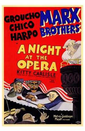 Framed Night At the Opera Groucho Chico Harpo Print