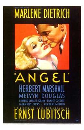 Framed Angel Marlene Dietrich - couple Print