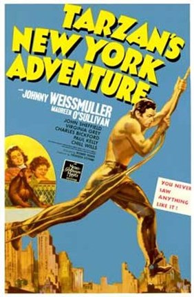 Framed Tarzan&#39;s New York Adventure, c.1942 Print
