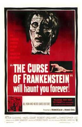 Framed Curse of Frankenstein Print