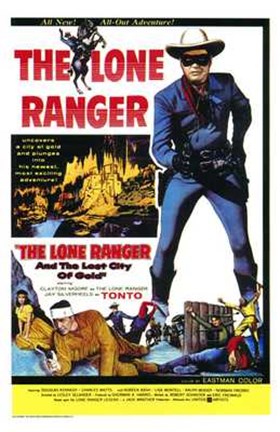 Framed Lone Ranger and the Lost City of Gold  T Print