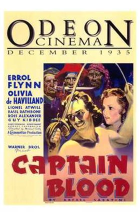 Framed Captain Blood 1935 Print