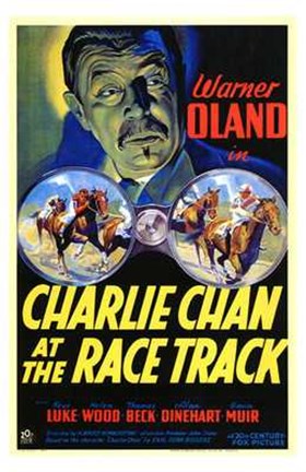 Framed Charlie Chan At the Race Track Print