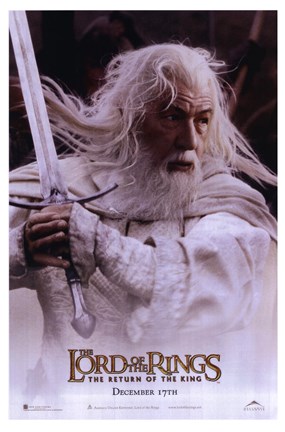 Framed Lord of the Rings: Return of the King Gandalf Print