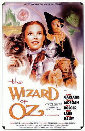 Framed Wizard of Oz Actors Print