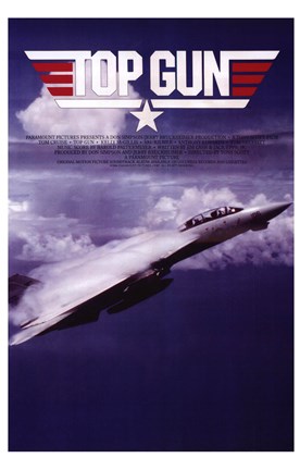 Framed Top Gun Fighter Jet Print