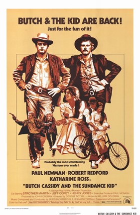 Framed Butch Cassidy and the Sundance Kid Beige Print