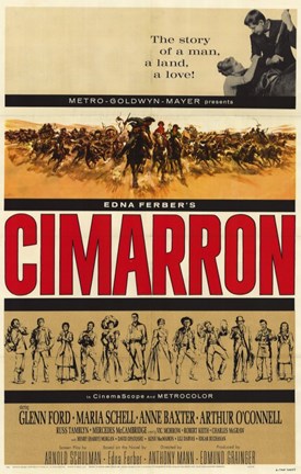 Framed Cimarron With Glenn Ford Print