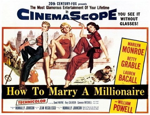 Framed How to Marry a Millionaire, c.1953 - style A Print