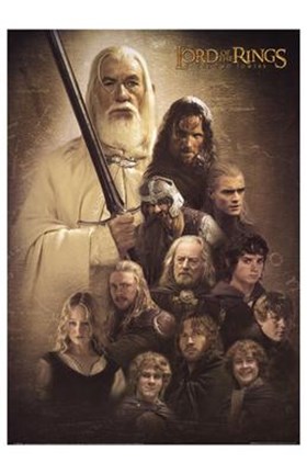 Framed Lord of the Rings: the Two Towers Cast Print