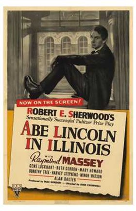 Framed Abe Lincoln in Illinois Print