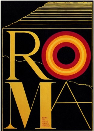 Framed Fellini&#39;s Roma Czech Print