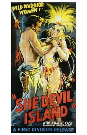 Framed She-Devil Island Print
