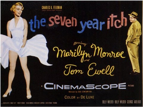 Framed Seven Year Itch - style D, c.1955 Print