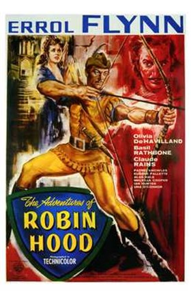 Framed Adventures of Robin Hood Errol Flynn Print