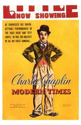 Framed Modern Times Charlie Chaplin Print
