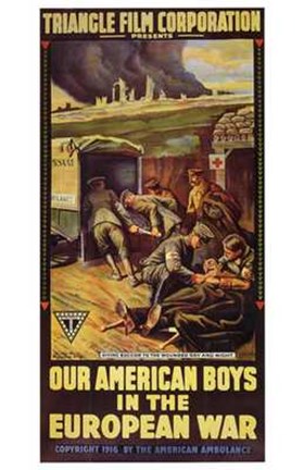 Framed Our American Boys in the European War Print