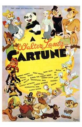 Framed Walter Lantz Cartune  a (characters) Print