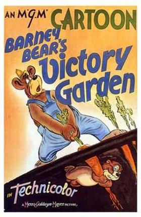 Framed Barney Bear&#39;s Victory Garden Print