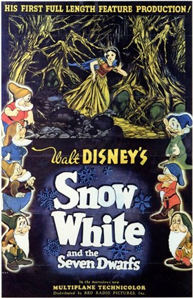 Framed Walt Disney&#39;s Snow White and the Seven Dwarfs Print