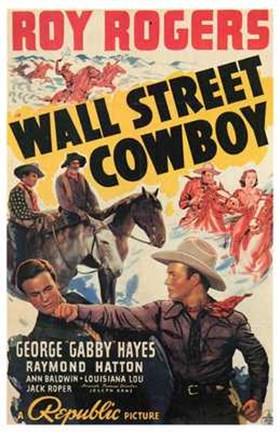Framed Wall Street Cowboy Print