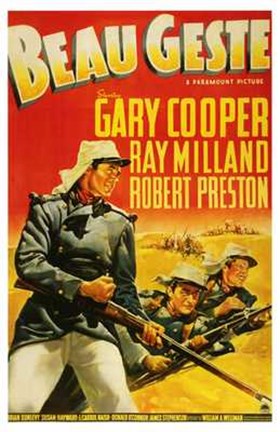 Framed Beau Geste Gary Cooper Print