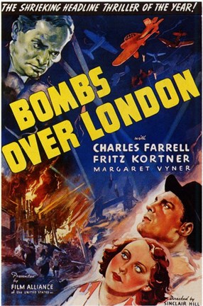 Framed Bombs Over London Print