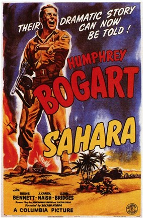 Framed Sahara Humphrey Bogart Print