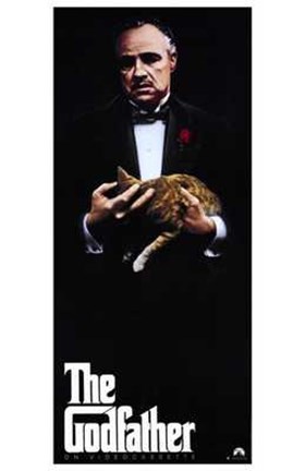 Framed Godfather with Cat Print