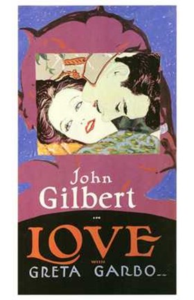 Framed Love John Gilbert Greta Garbo Print