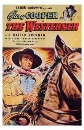 Framed Westerner Gary Cooper Print