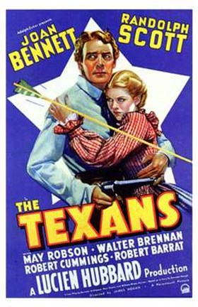 Framed Texans Randolph Scott Print