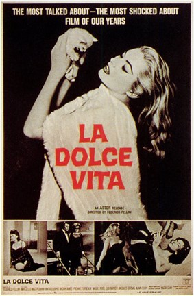 Framed La Dolce Vita Most Talked About Film Print