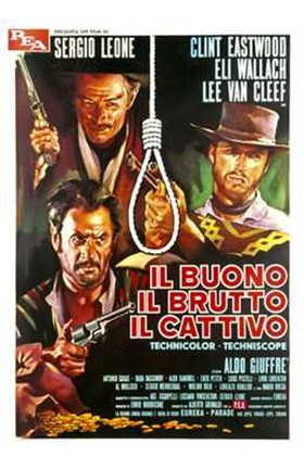 Framed Good  the Bad and the Ugly Italian Print