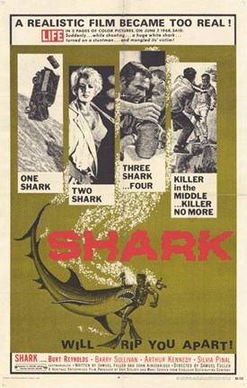 Framed Shark Movie Print