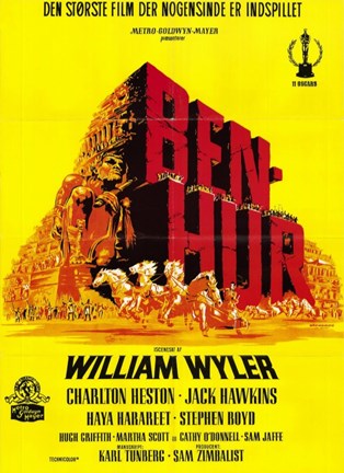 Framed Ben Hur Yellow Print