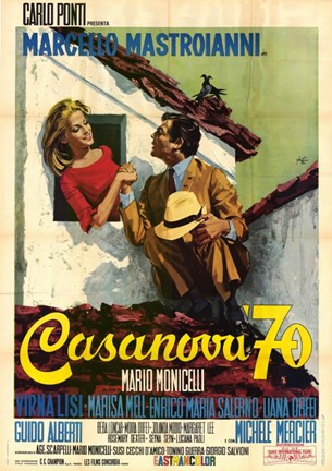 Framed Casanova &#39;70 Poster Print